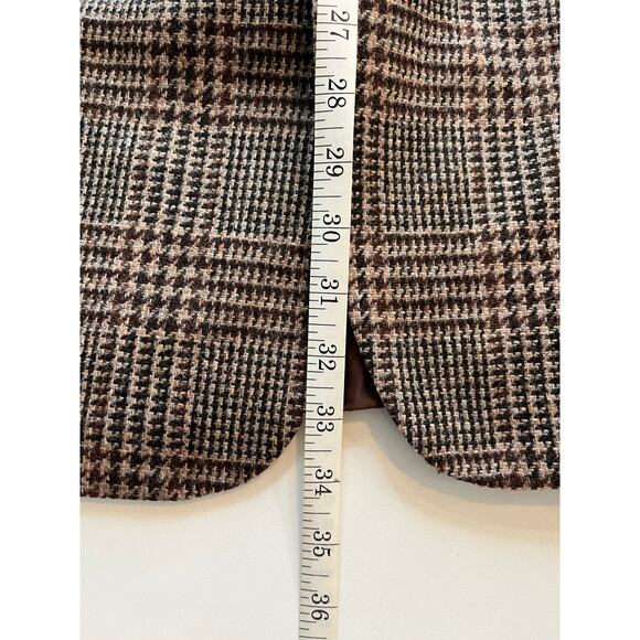 11-68 BROOKS BROTHERS 346 Men's Blazer Madison Houndstooth Brown Size 44L - Picture 14 of 14